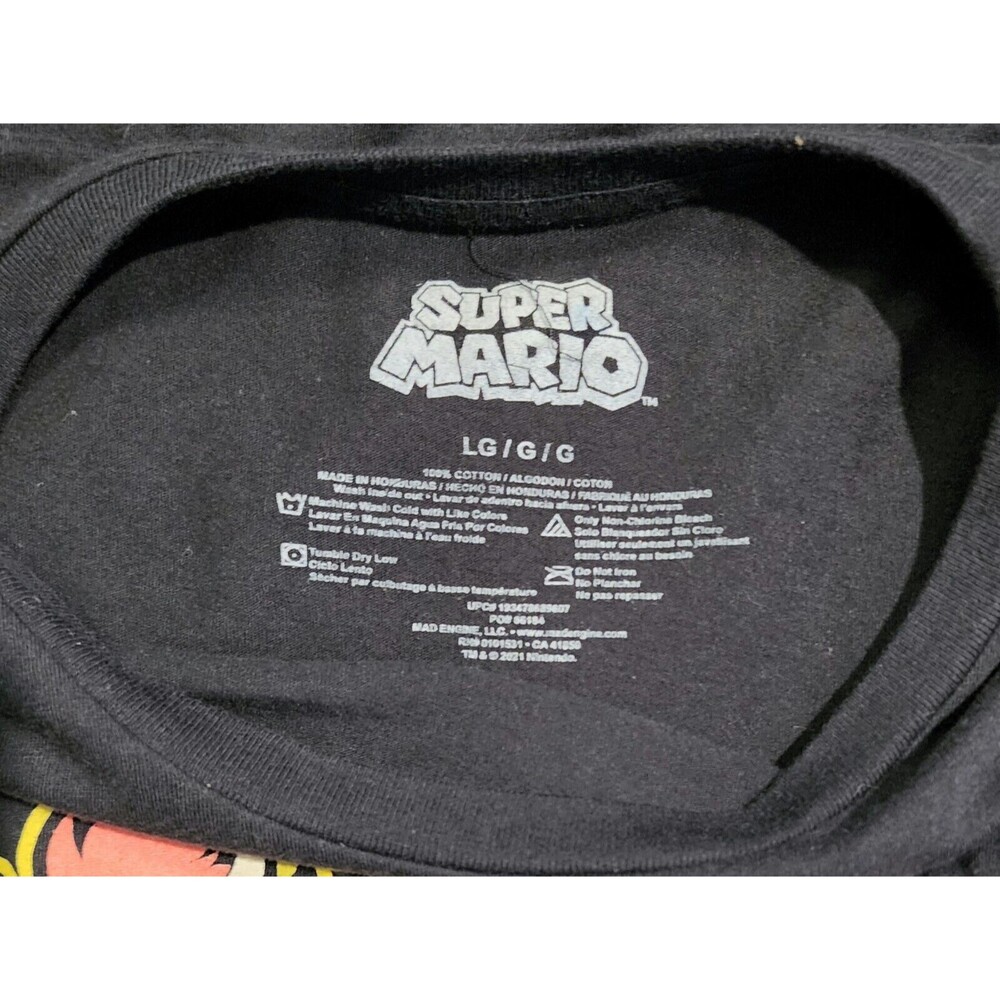 Nintendo Super Mario Brothers Black T-Shirt Size Large - Picture 6 of 6